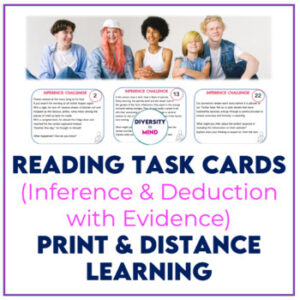 Reading Task Cards Inference & Deduction Middle School High School