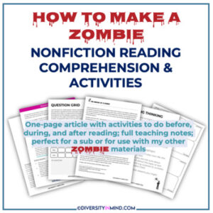 Nonfiction Reading Activity Zombie Apocalypse Middle School Reading 2 Levels