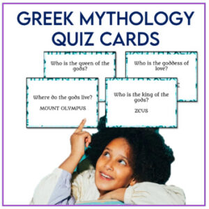 Greek Mythology Quiz Cards Task Cards Middle School High School
